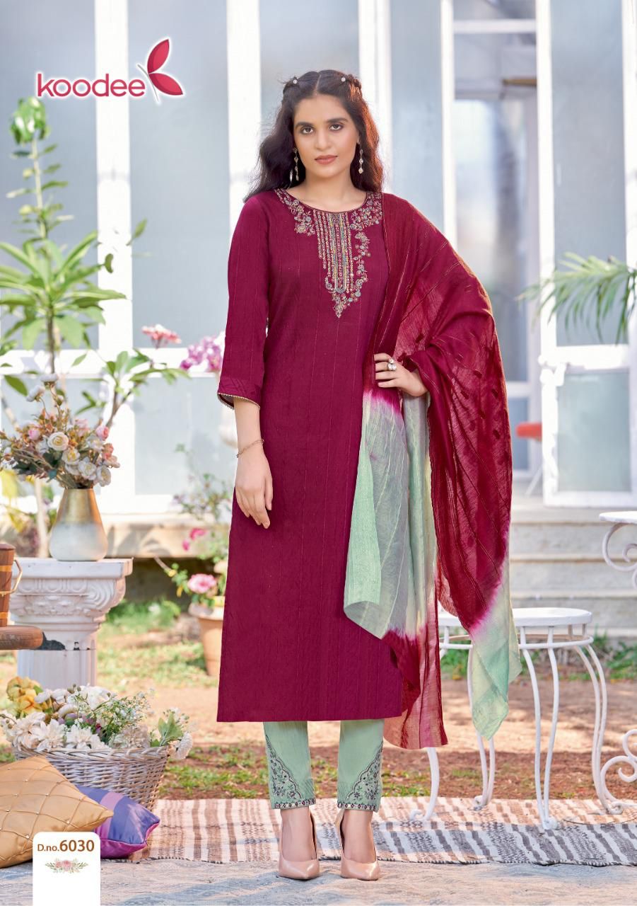Koodee Riva 6 New Designer Fancy Festive Wear Ready Made Suit Collection
